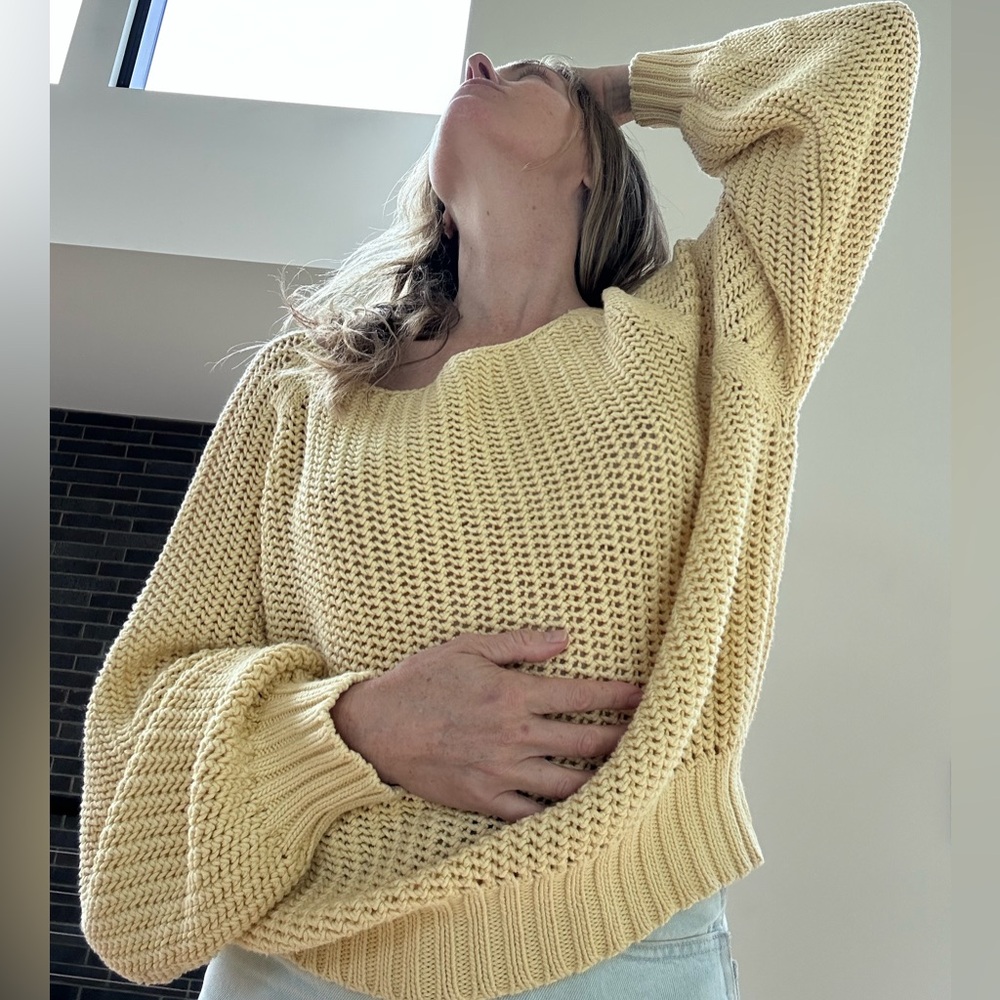 Misha and Puff Fish Net Sweater in Buttercream